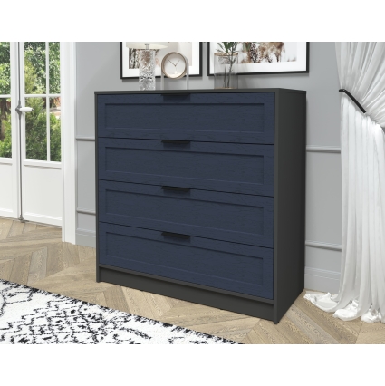 Kомод Тренд КТ-К100 (Антрацит ЛДСП/ Дуб королевский ЛМДФ) Ш1000 В1020 Г451 Kомод Тренд КТ-К100 (Антрацит ЛДСП/ Дуб королевский ЛМДФ) Ш1000 В1020 Г451